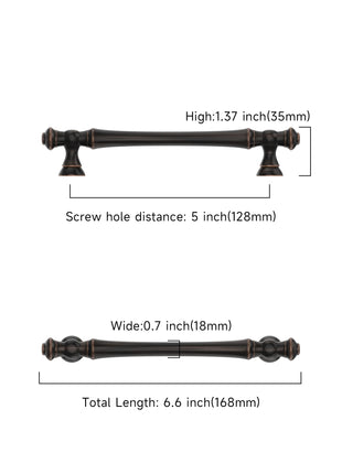 DESIGN3768 Oil Rubbed Bronze Solid Cabinet Pulls
