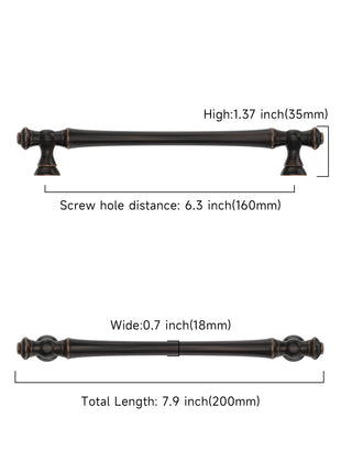 DESIGN3768 Oil Rubbed Bronze Solid Cabinet Pulls