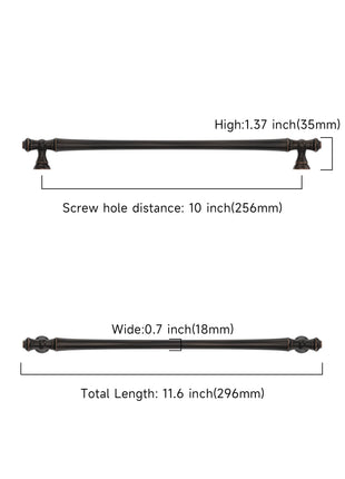 DESIGN3768 Oil Rubbed Bronze Solid Cabinet Pulls