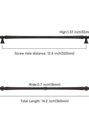 DESIGN3768 Oil Rubbed Bronze Solid Cabinet Pulls