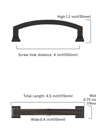 DESIGN3781 Oil Rubbed Bronze Cabinet Pulls