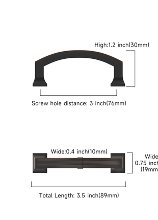 DESIGN3781 Oil Rubbed Bronze Cabinet Pulls