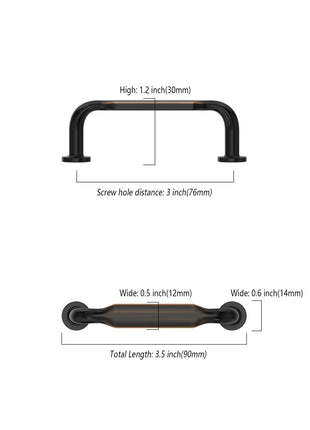 DESIGN2028 Oil Rubbed Bronze Solid Handles