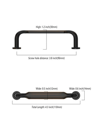 DESIGN2028 Oil Rubbed Bronze Solid Handles