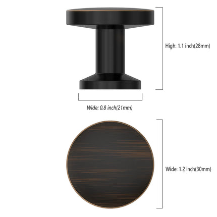 DESIGN2028 Brushed Brass Solid Knobs