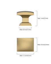 DESIGN2828 Solid Cabinet Knobs – Square Single Hole Knobs for Drawers & Cabinets