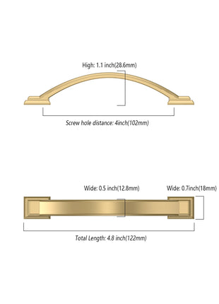 DESIGN3150 Champagne Bronze Solid Handles