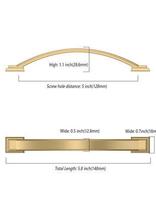 DESIGN3150 Champagne Bronze Solid Handles