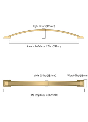 DESIGN3150 Champagne Bronze Solid Handles