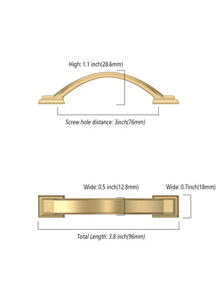 DESIGN3150 Champagne Bronze Solid Handles