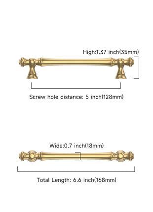 DESIGN3768 Champagne Bronze Solid Cabinet Pulls
