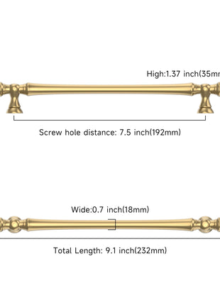 DESIGN3768 Champagne Bronze Solid Cabinet Pulls