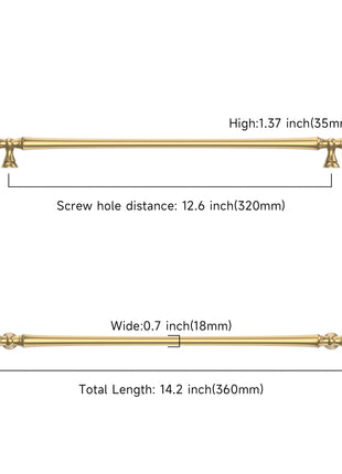 DESIGN3768 Champagne Bronze Solid Cabinet Pulls