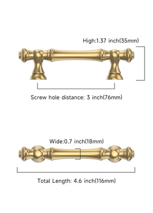 DESIGN3768 Champagne Bronze Solid Cabinet Pulls