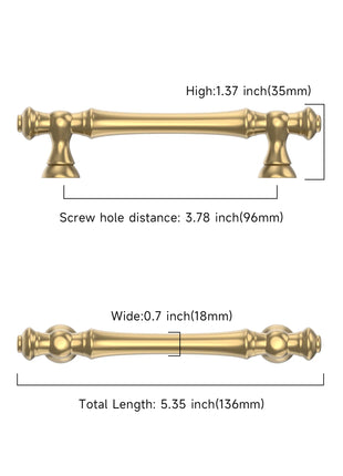 DESIGN3768 Champagne Bronze Solid Cabinet Pulls