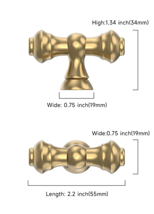 DESIGN3768 Champagne Bronze Solid Knobs