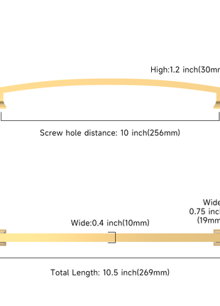 DESIGN3781 Champagne Bronze Cabinet Pulls