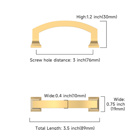 DESIGN3781 Champagne Bronze Cabinet Pulls