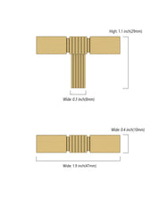 DESIGN3909 Solid Cabinet Knobs – Square Bar Hardware for Drawers, Cupboards & Closets