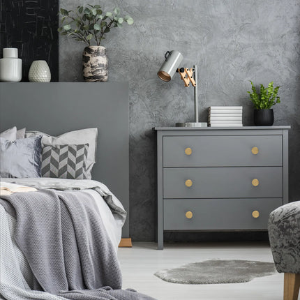 DESIGN2028 Brushed Brass Solid Knobs