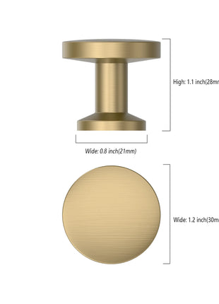 DESIGN2028 Champagne Bronze Solid Knobs