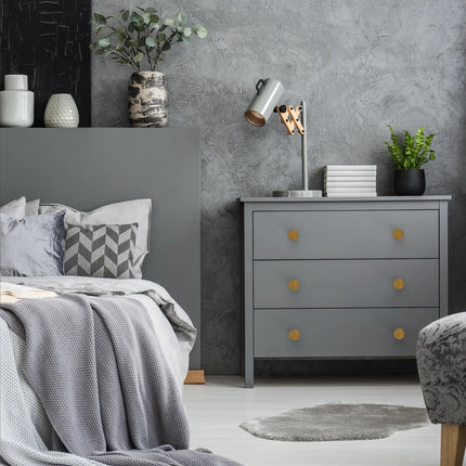 DESIGN2028 Brushed Brass Solid Knobs