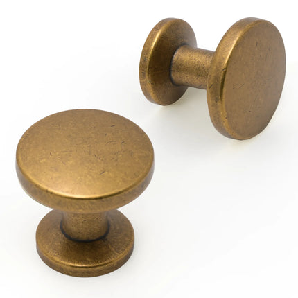 DESIGN2028 Brushed Brass Solid Knobs