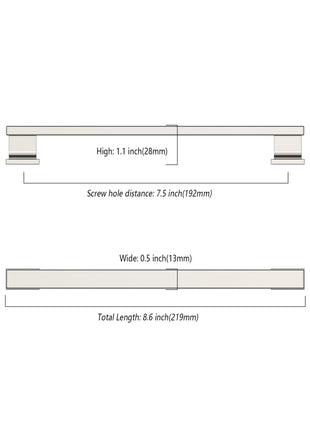 DESIGN2891 Brushed Satin Nickel Solid Handles
