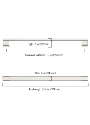 DESIGN2891 Brushed Satin Nickel Solid Handles