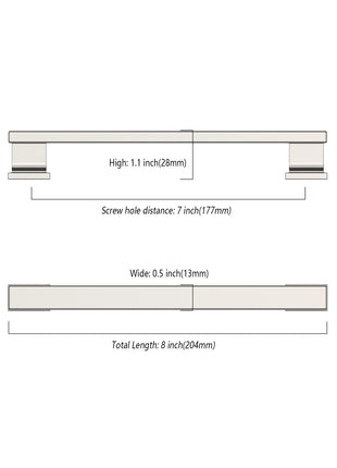 DESIGN2891 Brushed Satin Nickel Solid Handles