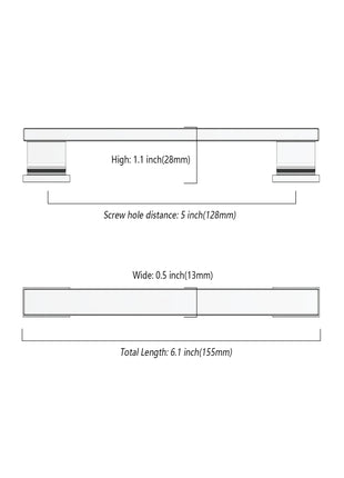 DESIGN2891 Polished Chrome Solid Handles