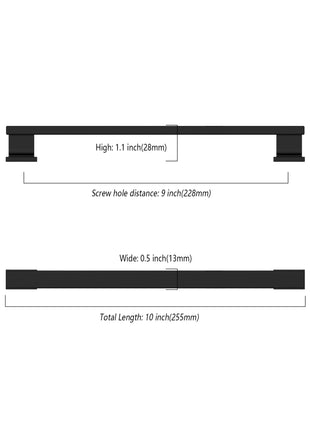 DESIGN2891 Matte Black Solid Handles