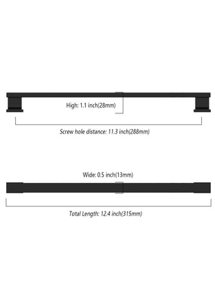 DESIGN2891 Matte Black Solid Handles
