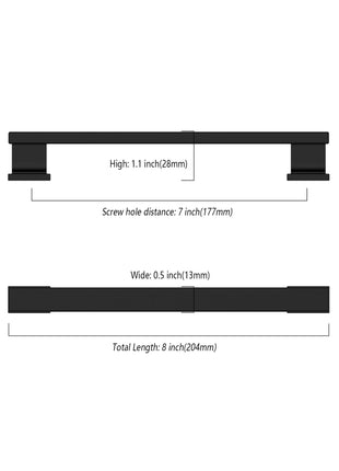 DESIGN2891 Matte Black Solid Handles
