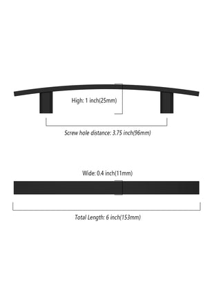 DESIGN3046 Matte Black Solid Handles