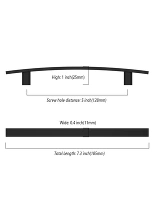 DESIGN3046 Matte Black Solid Handles