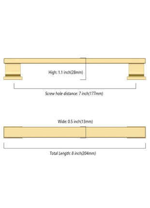 DESIGN2891 Brushed Gold Solid Handles