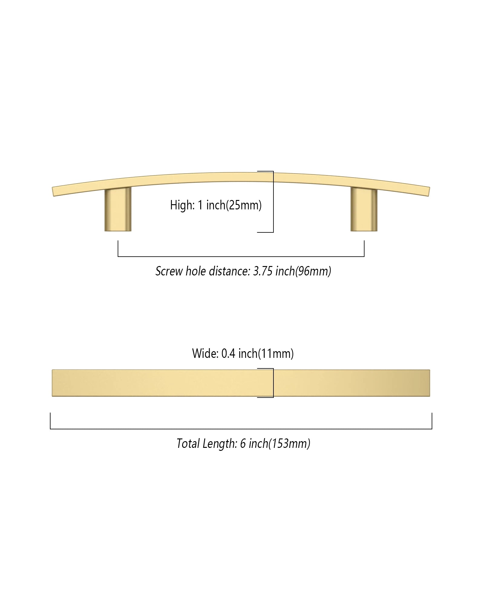 DESIGN3046 Solid Cabinet Handles | Sleek, Durable, and Easy to Install for Cabinets, Drawers & Closets