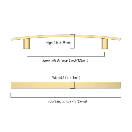 DESIGN3046 Brushed Gold Solid Handles