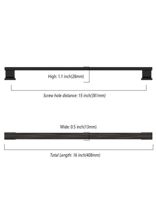 DESIGN2891 Oil Rubbed Bronze Solid Handles