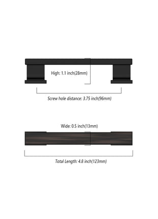 DESIGN2891 Oil Rubbed Bronze Solid Handles