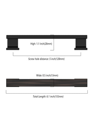 DESIGN2891 Oil Rubbed Bronze Solid Handles