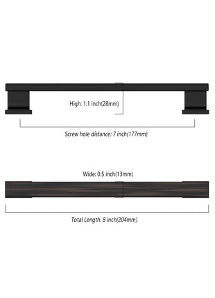 DESIGN2891 Oil Rubbed Bronze Solid Handles