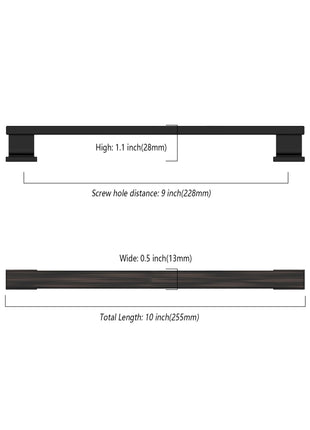 DESIGN2891 Oil Rubbed Bronze Solid Handles