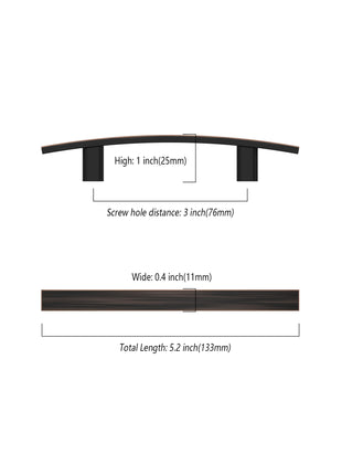 DESIGN3046 Oil Rubbed Bronze Solid Handles