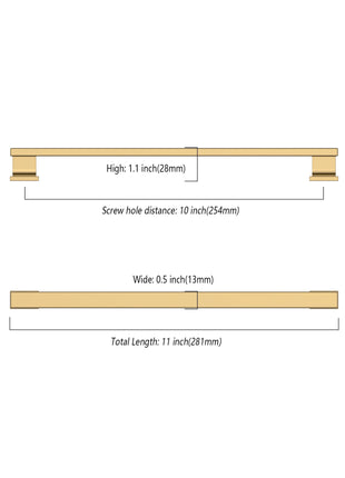 DESIGN2891 Champagne Bronze Solid Handles