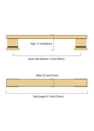 DESIGN2891 Champagne Bronze Solid Handles