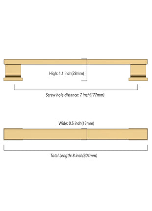 DESIGN2891 Champagne Bronze Solid Handles