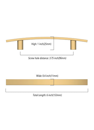 DESIGN3046 Champagne Bronze Solid Handles