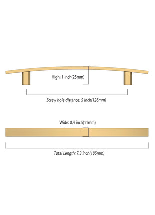 DESIGN3046 Champagne Bronze Solid Handles